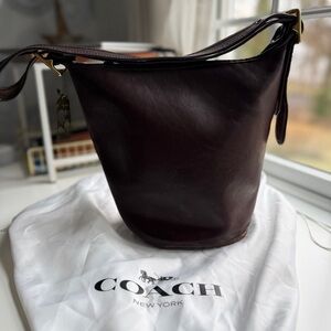 Coach Rich Brown Leather Shoulder Bag